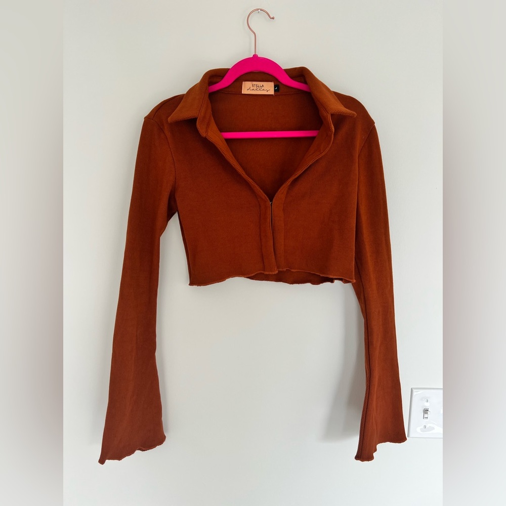 Burnt orange women’s crop top